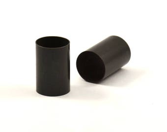 18mm Black Tube, 5 Oxidized Brass Black Tubes (12x18mm) Bs 1473 S188