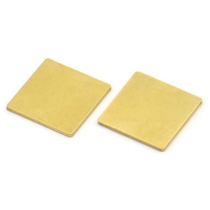 Ottone grezzo quadrato grezzo, 10 ottone grezzo quadrato grezzo, stampaggio grezzo (14x0,80 mm) A4084