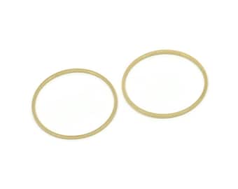 Conectores circulares de 30 mm - 24 conectores circulares de latón en bruto (30 x 1 x 1 mm) BS 1089
