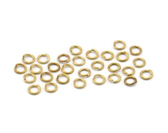 4mm Jump Rings - 1000 Raw Brass Jump Rings (4x0.60mm) A0881