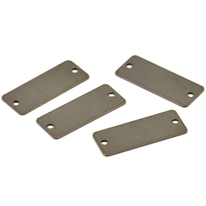 Antique Brass Rectangle, 20 Antique Brass Rectangles With 2 Holes, Connectors, Charms, Geometric Findings (20x8mm) K135
