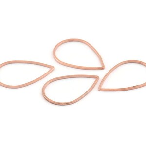 Rose Gold Drop Connector, 24 Rose Gold Tone Brass Drop Connectors, Charms, Findings (25x17mm) D1470