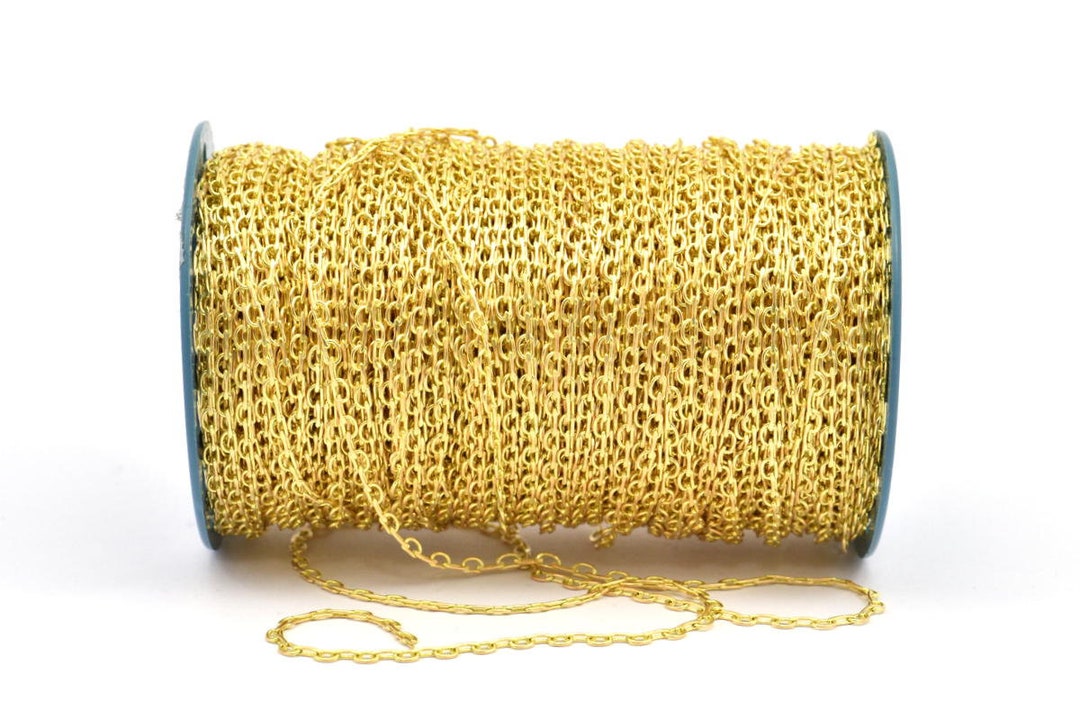 Raw Brass Chain, D Chain, Raw Brass Soldered Chain 2.40mm Mb 832Y Etsy