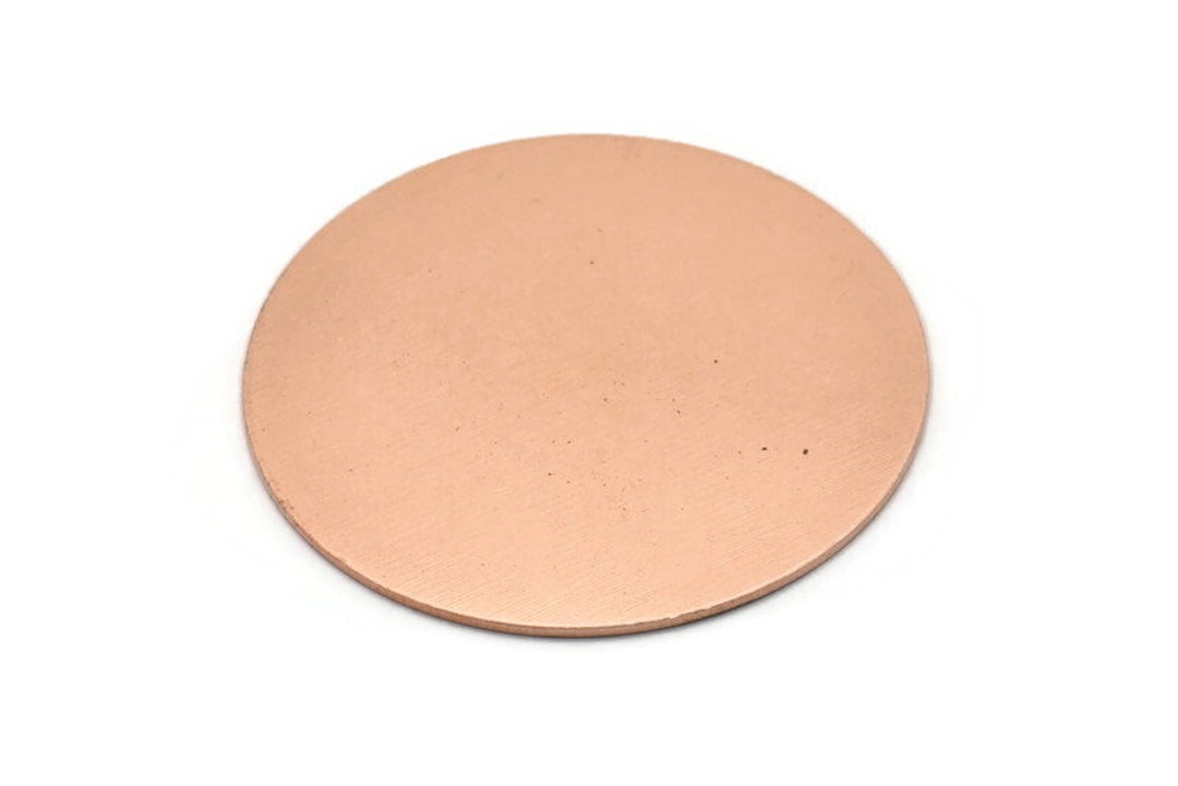 Copper Round Blank, Raw Copper Stamping Blank, Stamping Tags (40x0