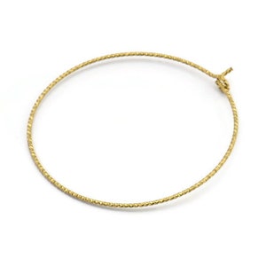 Brass Earring Wire, 20 Textured Raw Brass Earring Wires (40x0.70mm) D1620