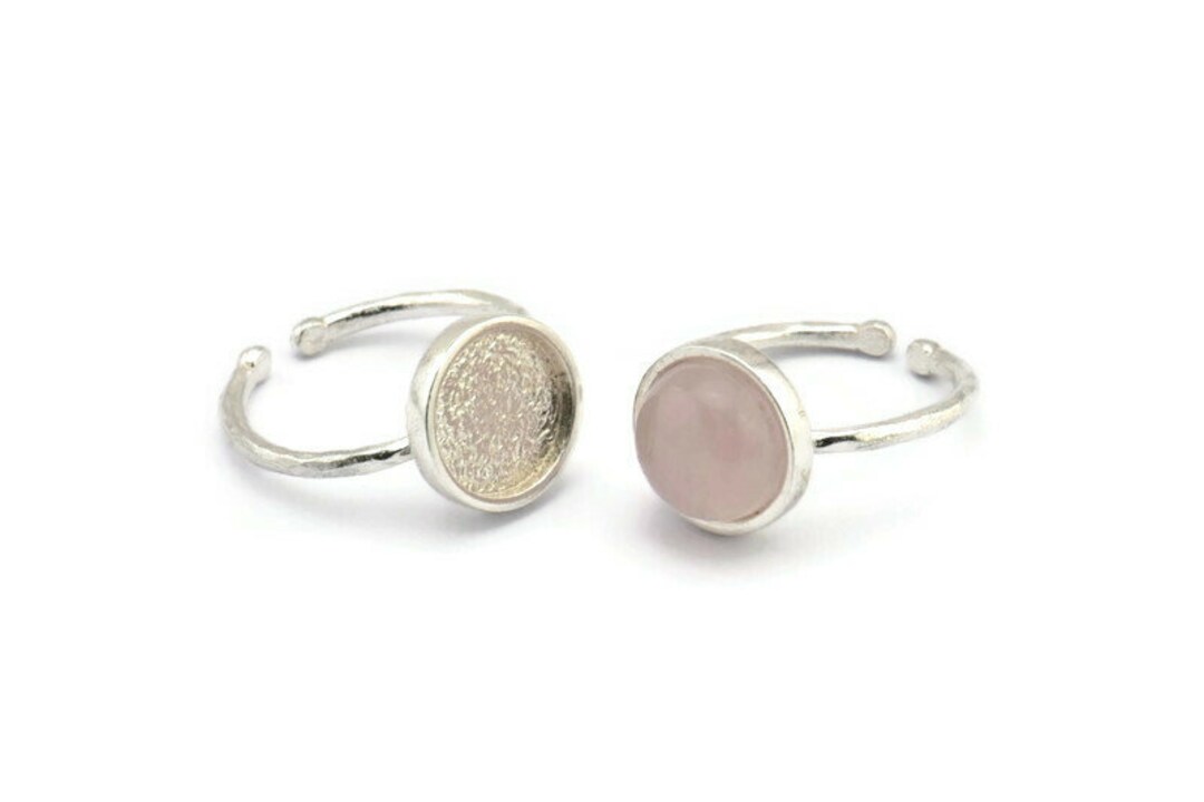 シルバーリングセッティング、925シルバーラウンドシェイプリング、1