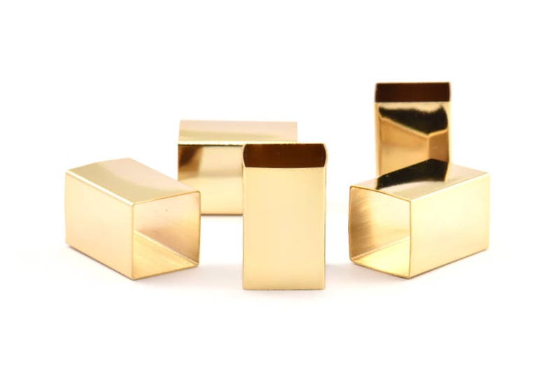 Gold Tube Beads Bs 1525 Q325 16x25mm 1 Gold Plated Huge Brass Square Tubes