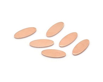 Copper Oval Blank, 100 Raw Copper, Copper Blanks, Tiny Copper Oval Blanks (12x5x0.80mm) M02110