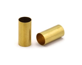 Industrial Tube Bead, 10 Raw Brass Tubes (12x25mm) Bs 1475