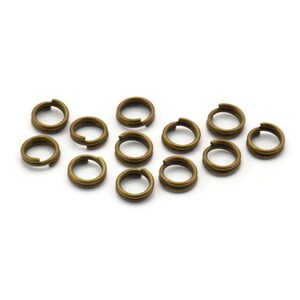 Double Split Ring, 250 Raw Brass Double Jump Rings , Split Rings (6x0.80mm) A0730