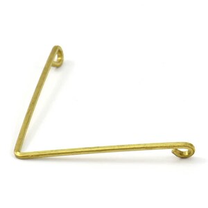Brass Wire Pendant, 24 Raw Brass Wire Pendant With 2 Holes (35x1mm) BS 1768