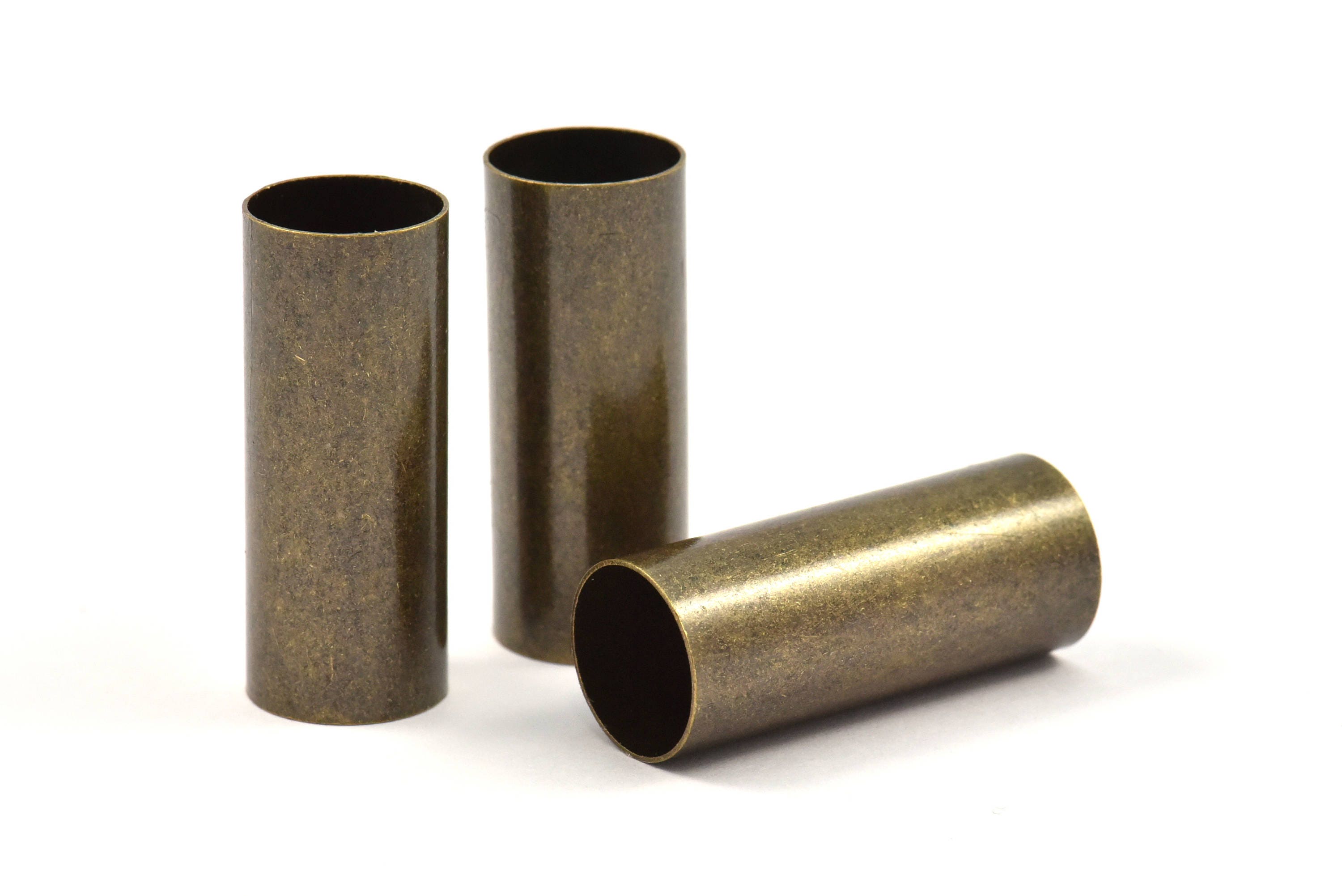 Antique Brass Tube 5 Antique Brass Plated Tubes 12x30mm Bs Etsy