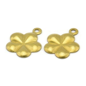 Zawieszka stokrotka kwiatowa, surowe mosiężne zawieszki stokrotka (11,5 mm) N0508