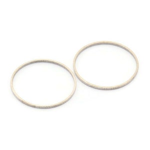 Silver Circle Connector, 50 Antique Silver Plated Brass Connectors (18mm) A0628 H0738