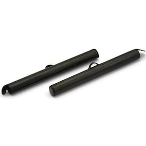 Black Slide On End, 6 Oxidized Black Brass Slide On End Clasps for Seed Beads, Findings, Bracelets (40x4mm) BS 2120