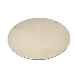 Berloque redondo de aço, 2 berloques redondos de aço inoxidável com 1 furo (50x0,70 mm) M02680