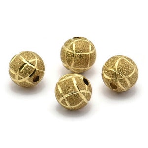 Brass Ball Bead, 24 Raw Brass Spacer Beads, Findings (10mm) D967