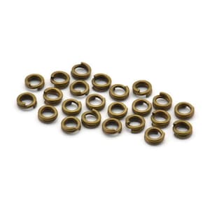 4mm Double Jump Ring - 250 Antique Bronze Brass Double Jump Rings , Split Rings (4x.080mm) A0729