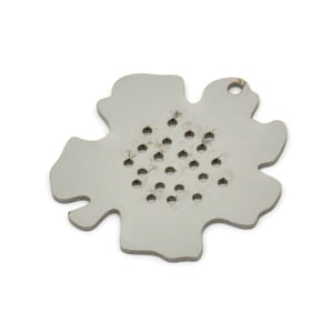 Stahl Blumen Charm, Edelstahl Blumen Charms, Ohrring Charms mit 1 Loch, Zubehör (24x23x0.80 mm) SMP2671