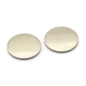 Steel Round Blank, 50 Stainless Steel Round Blanks (10x0.70mm) M02879