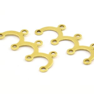 Earring Brass Connector, 25 Raw Brass Connectors, Findings (26x10mm) Brs 1993 A0659