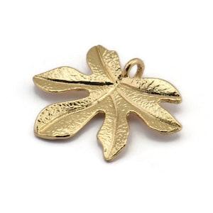 Hänge i bladguld, 3 hängen i bladguld i förgylld mässing, berlocker, örhängen, tillbehör (26x22x1,8 mm) BS 2209 Q0365