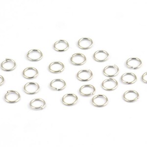 Silver Circle Connector, 500 Silver Tone Circle Connectors, Rings, Findings (4x0.50mm) A0910