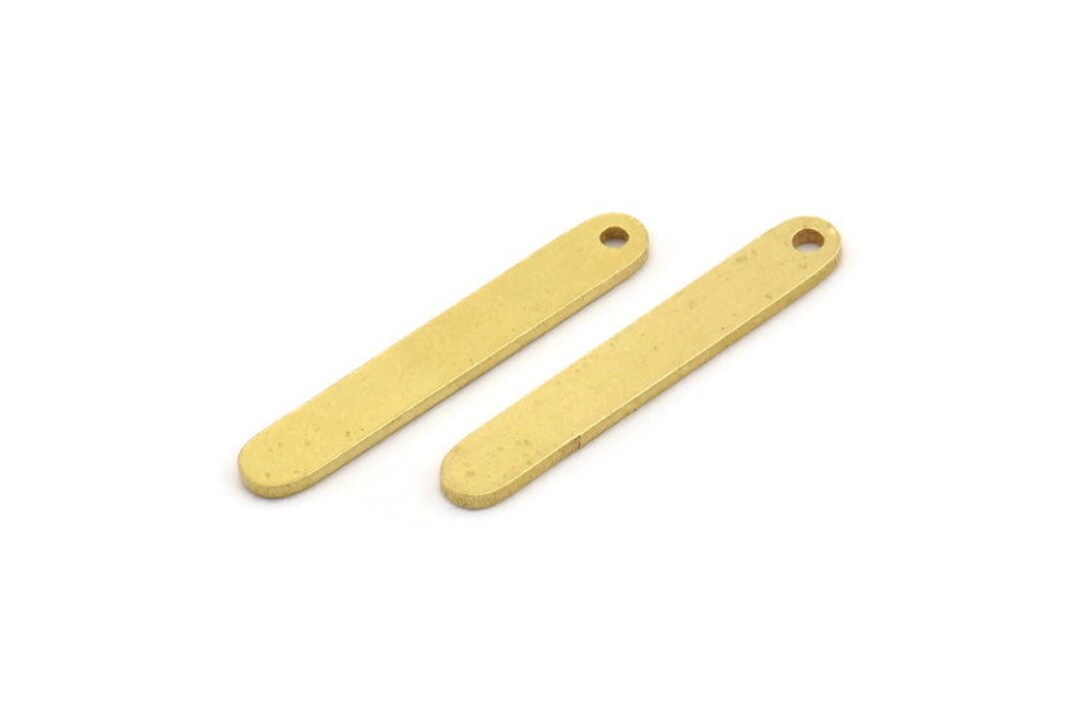 Brass Stick Charm, 24 Raw Brass Necklace Bars With 1 Hole, Findings ...