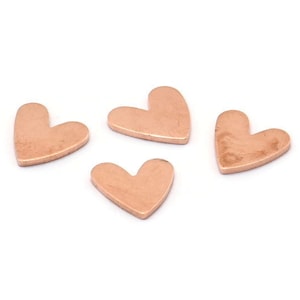 Herz-Rohling, 50 Kupfer Rohlinge, Stanz-Rohlinge (8 x 1 mm) M02179