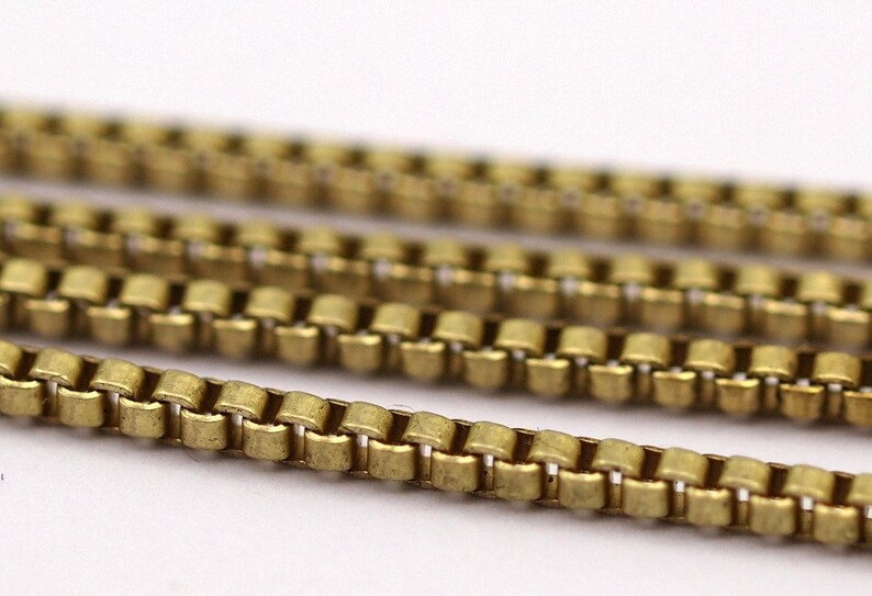 Cube Chain, Link Chain, 10m - Cube Raw Brass Chain (1.8mm) ( Z070 ) - Etsy
