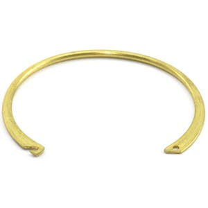 Brass Bracelet Part, 2 Raw Brass Bracelet Parts With 1 Hole (64x2.5mm) BRC151