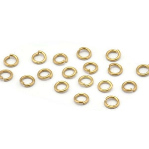 4mm Jump Rings - 250 Raw Brass Jump Rings, Findings (4x0.70mm) A0338