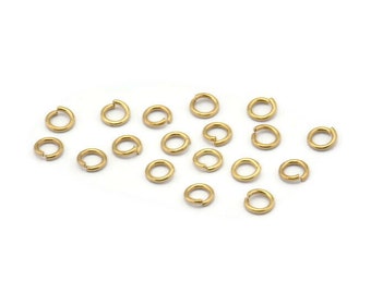 4mm Jump Rings - 250 Raw Brass Jump Rings, Findings (4x0.70mm) A0338