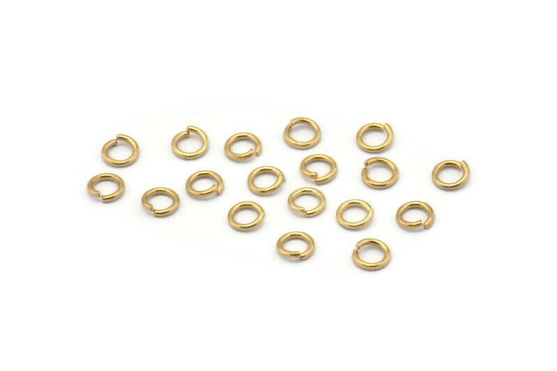 4mm Sprünge Ringe 250 Roh Messing Sprünge Ringe, Befunde 4x0,70mm A0338 Bild 1