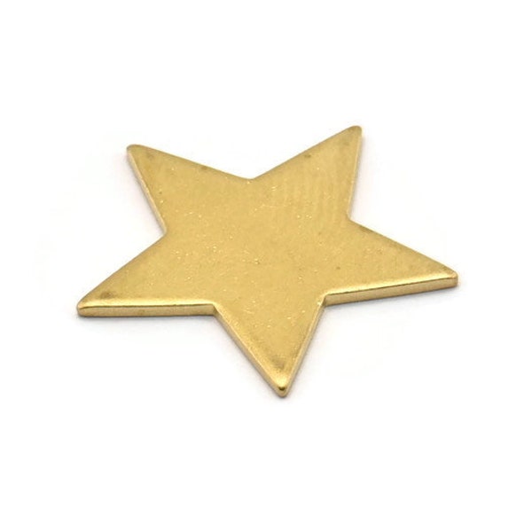 Brass Star Blank, 24 Raw Brass Tiny Star Blanks, Stamping Tags without Holes (22x1mm) BS 1859