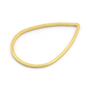 Gold Drop Connector, 24 Gold Tone Brass Drop Connectors, Charms, Findings (25x17mm) D1600