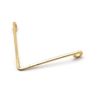 Gold Wire Pendant, 8 Gold Plated Brass Wire Pendant With 2 Holes (30x0.8mm) BS 1767