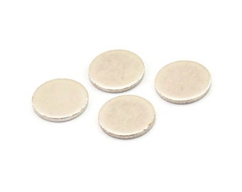 Srebrna okrągła etykieta, 12 antycznych srebrnych mosiężnych okrągłych stempli bez otworów, elementy (10 x 1 mm) D861