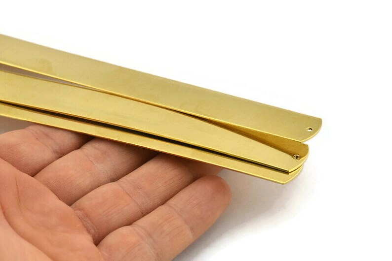 A1942 2 Raw Brass Bracelet Stamping Blank Bangles With 2 Holes Brass Bracelet Blank 15x160x0.80mm