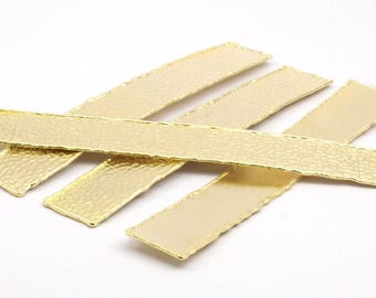 真鍮ハンマーカフ、生真鍮カフ 2 個、ブレスレットブランク (21x148x0.80 mm) Brc 098