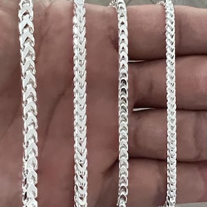 Catena Franco In Argento Sterling Rodiato Nero Ossidato (2,5 Mm - Foto 2