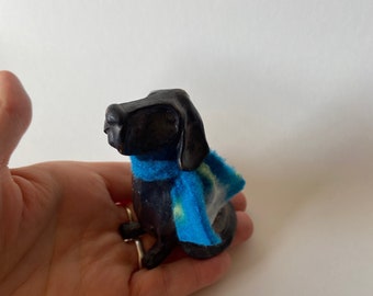 Black Labrador Ceramic dog Black Lab