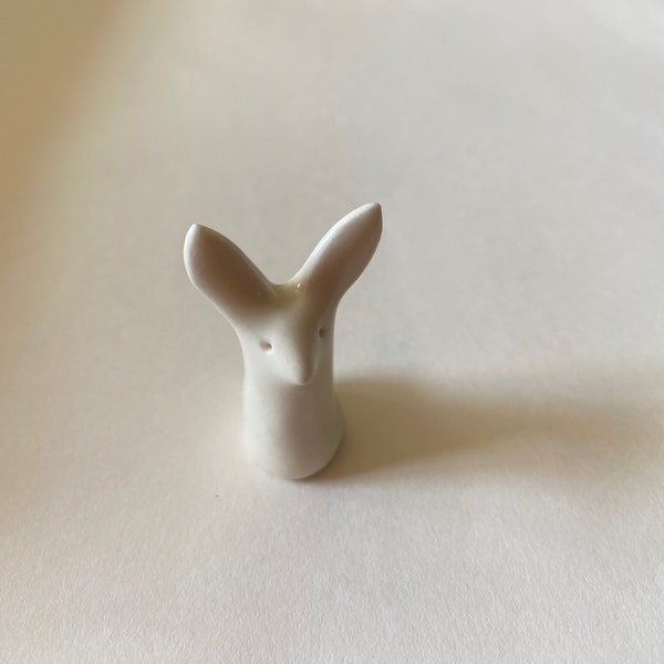 Ceramic rabbit, clay animal, bunny, small rabbit animal totem