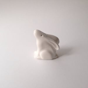 Mini Porcelain Rabbit Sculpture