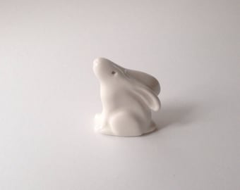Mini Porcelain Rabbit Sculpture