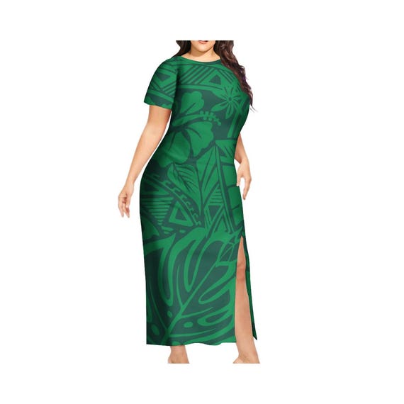Samoa Island Style Women Crew-neck Maxi Dress Polynesian Tribe Design Women Slit Slim-fit Dress - Etsy Samoa Island Style Women Crew-neck Maxi Dress Polynesian Tribe Design Women Slit Slim-fit Dress - Etsy