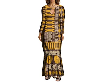 Luxury Design Personality Fishtail Mermaid Dress Large Size 8XL Polynesian  Tribal Ethnic Style Ladies Long Evening Dress - Etsy