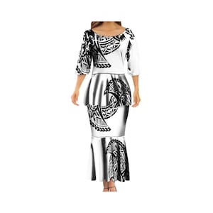 white christmas dresses Long Kaftan Transcending Burnt Orange Dress – Māori by Design main image 0