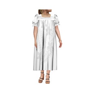 New Design Customize Micronesian Mumu Dress Square Dress Polynesian Tribal Plus Size Women Clothing