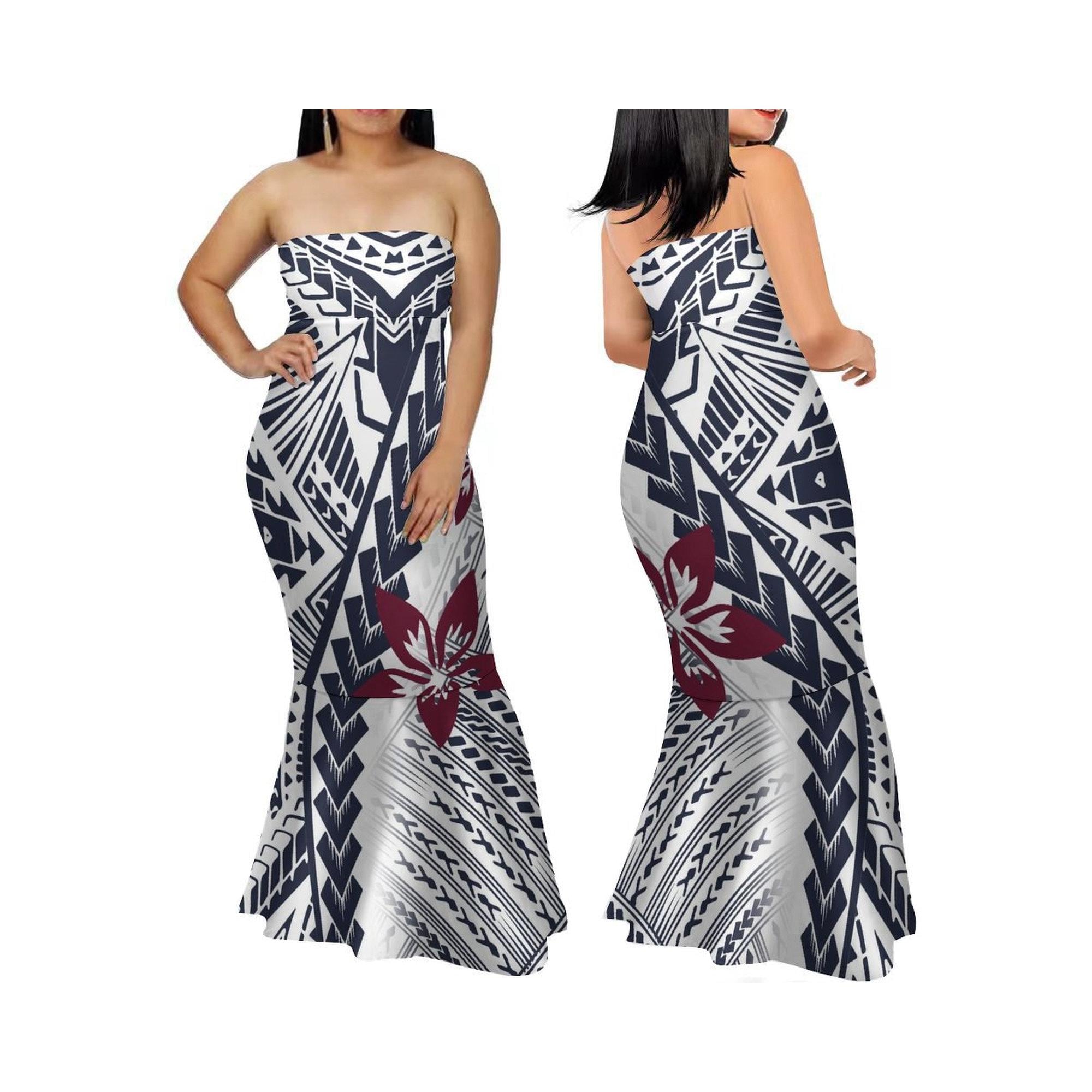 hawaiian formal party dress Makaha Red Fiesta Hawaiian Dress for Tropical Elegance XL / Red main image 0